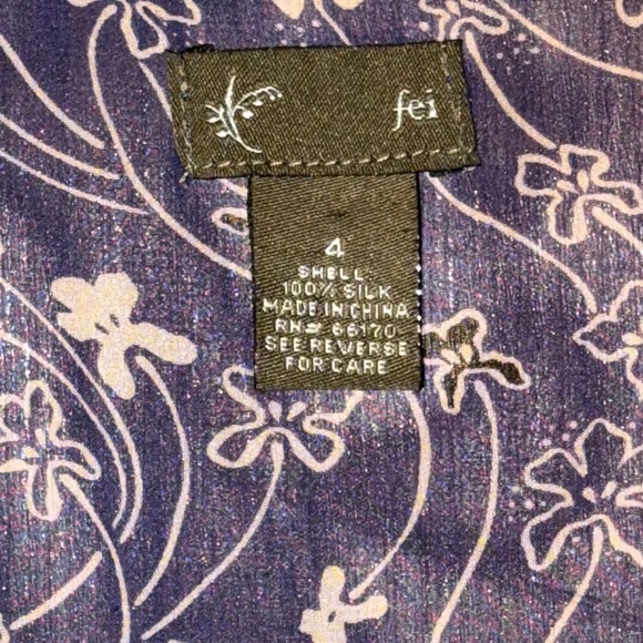 Anthropologie Fei Silk Floral Blouse ASO Lorelai in Gilmoure Girls Size 4 - Picture 6 of 10